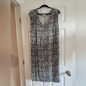 EUC Old Navy Comfy Black & White Dress Sz 1X